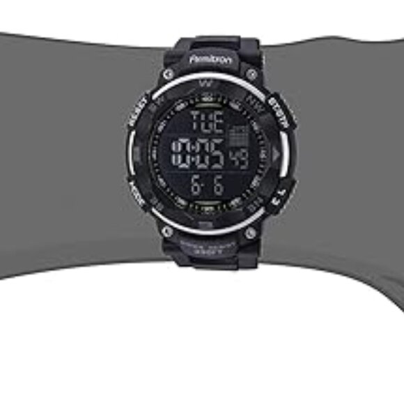 A3-EUC Armitron Multi-Function Black Sport Watch w/ box, book, NEW Battery - Picture 6 of 7